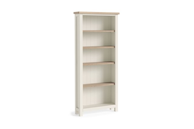 Modern Country Painted Oak Coconut White Large Bookcase Modern Country Painted Oak Coconut White Large Bookcase