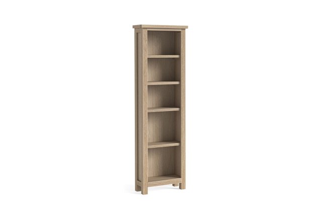 Modern Country Oak Slim Bookcase Modern Country Oak Slim Bookcase