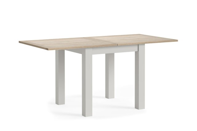 Modern Country Painted Oak Stone Grey Flip-Top Dining Table Modern Country Painted Oak Stone Grey Flip-Top Dining Table
