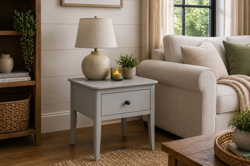 Stowe Painted Grey Lamp Table Stowe Painted Grey Lamp Table