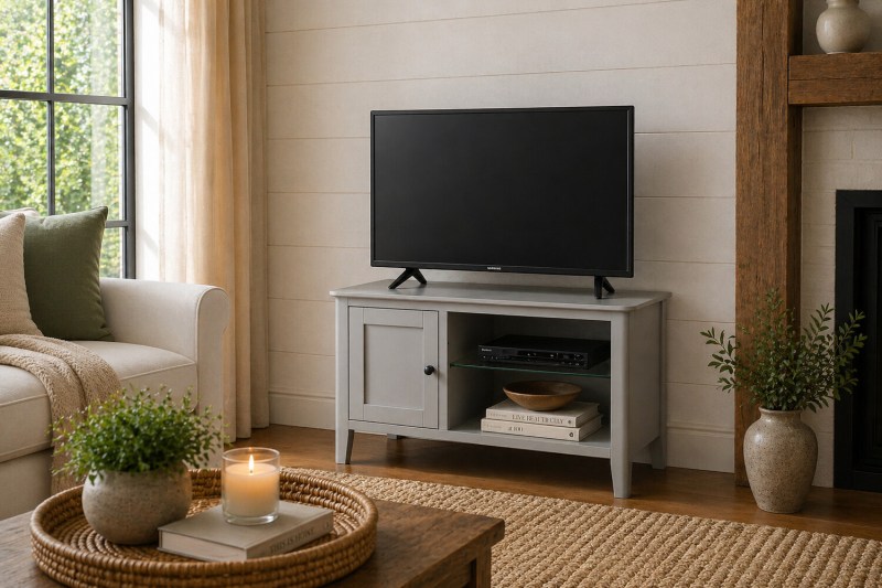 Stowe Painted Grey Small TV Unit Stowe Painted Grey Small TV Unit
