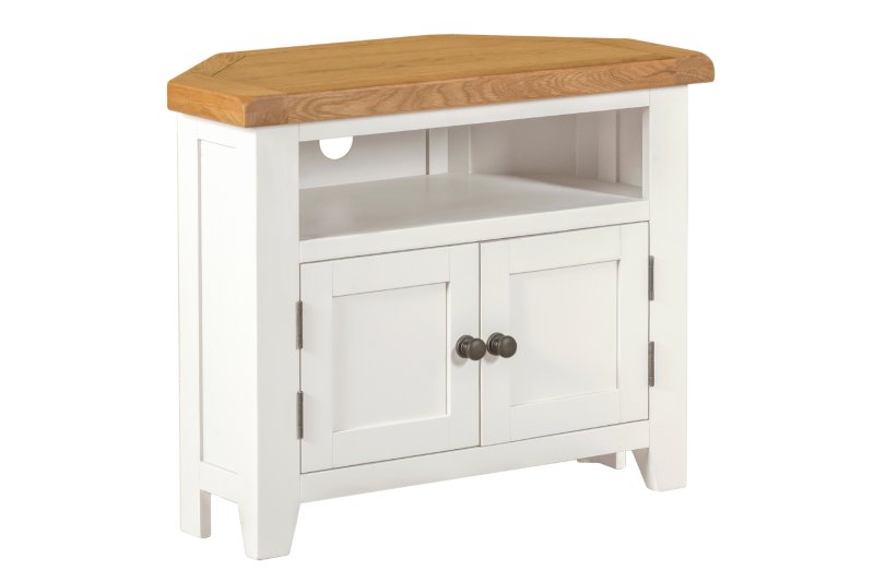 Cotswold White Corner TV Stand Cotswold White Corner TV Stand