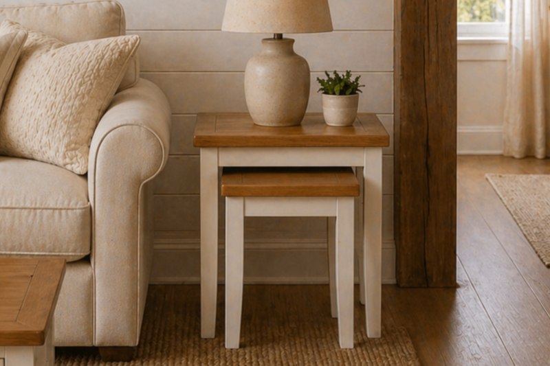 Cotswold White Nest Of Tables Cotswold White Nest Of Tables