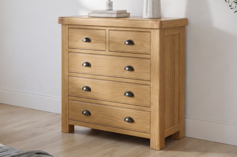 Normandy Chunky Country Oak 2 Over 3 Chest of Drawers Normandy Chunky Country Oak 2 Over 3 Chest of Drawers