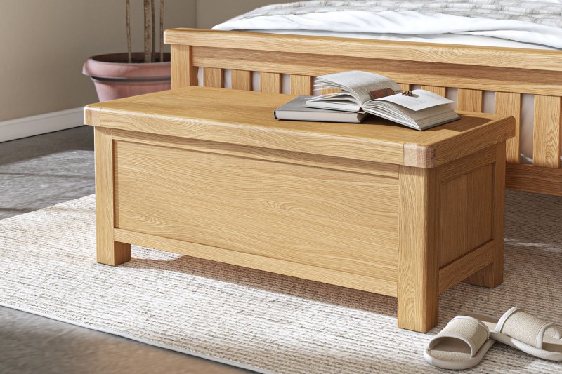 Normandy Chunky Country Oak Storage Blanket Box Normandy Chunky Country Oak Storage Blanket Box