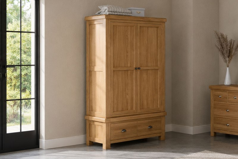 Normandy Chunky Country Oak Gents Wardrobe Normandy Chunky Country Oak Gents Wardrobe