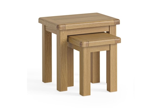 Normandy Chunky Country Oak Nest of Tables Normandy Chunky Country Oak Nest of Tables