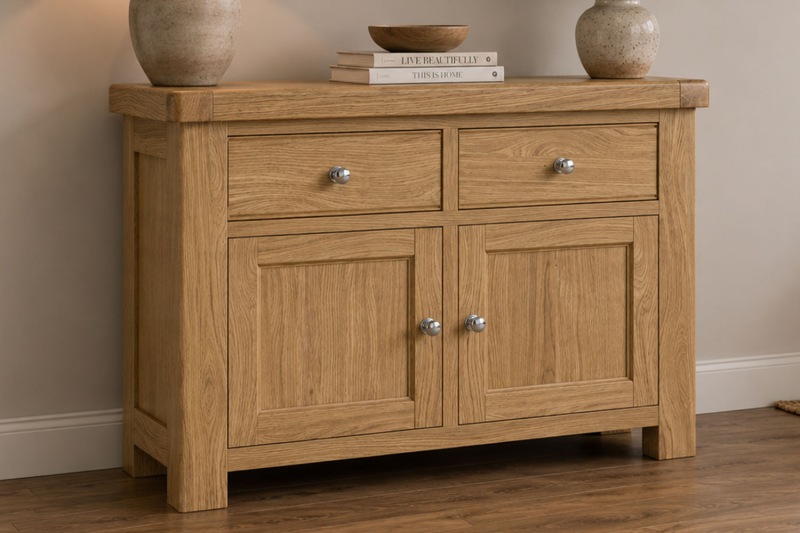 Normandy Chunky Country Oak Small Sideboard Normandy Chunky Country Oak Small Sideboard