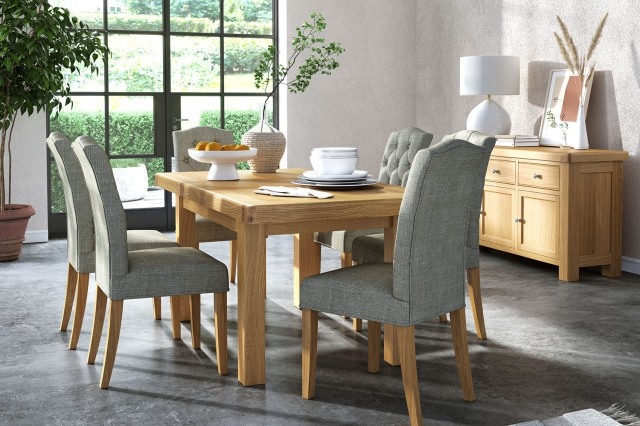 Normandy Chunky Country Oak Small Extending Dining Table Normandy Chunky Country Oak Small Extending Dining Table