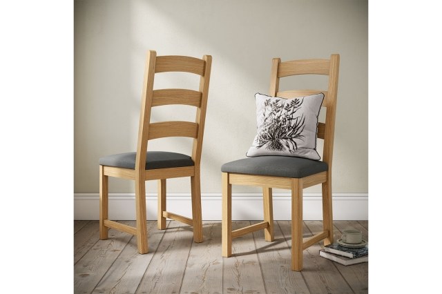 Normandy Chunky Country Oak Ladder Dining Chair Normandy Chunky Country Oak Ladder Dining Chair