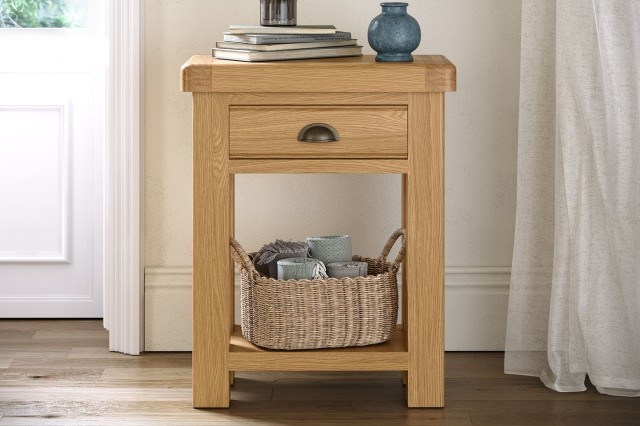 Normandy Chunky Country Oak Telephone Table Normandy Chunky Country Oak Telephone Table