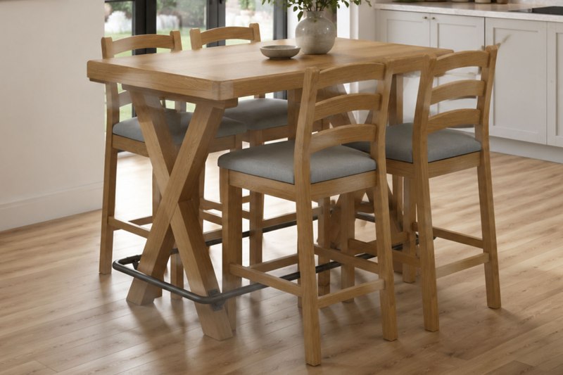 Normandy Chunky Country Oak Bar Table Normandy Chunky Country Oak Bar Table
