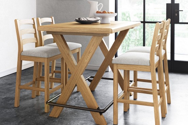 Normandy Chunky Country Oak Bar Table Normandy Chunky Country Oak Bar Table