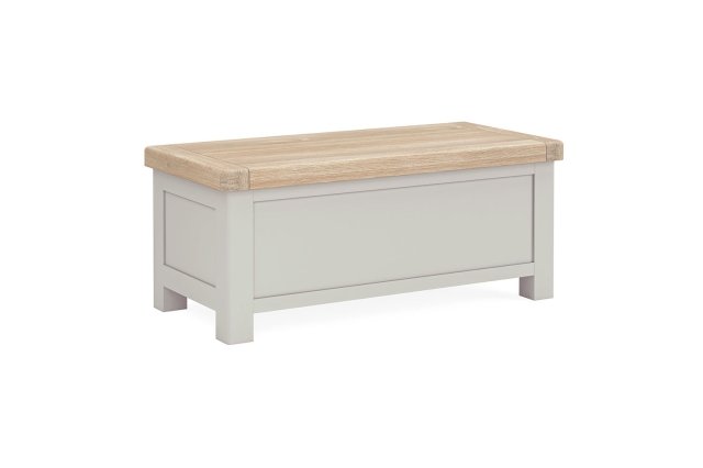 Salcombe Painted Oak Stone Grey Blanket Box Salcombe Painted Oak Stone Grey Blanket Box