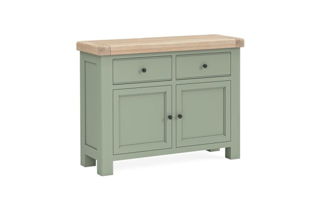 Salcombe Painted Oak Sage Green Small Sideboard Salcombe Painted Oak Sage Green Small Sideboard