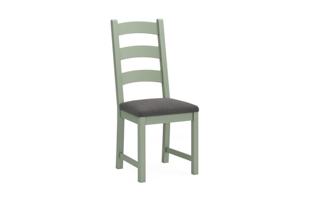 Salcombe Painted Oak Sage Green Ladder Dining Chair Salcombe Painted Oak Sage Green Ladder Dining Chair