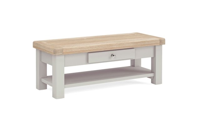 Salcombe Painted Oak Stone Grey Coffee Table Salcombe Painted Oak Stone Grey Coffee Table