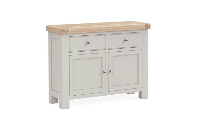 Salcombe Painted Oak Stone Grey Small Sideboard Salcombe Painted Oak Stone Grey Small Sideboard
