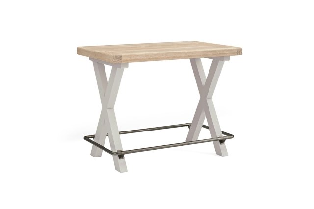 Salcombe Painted Oak Stone Grey Bar Table Salcombe Painted Oak Stone Grey Bar Table