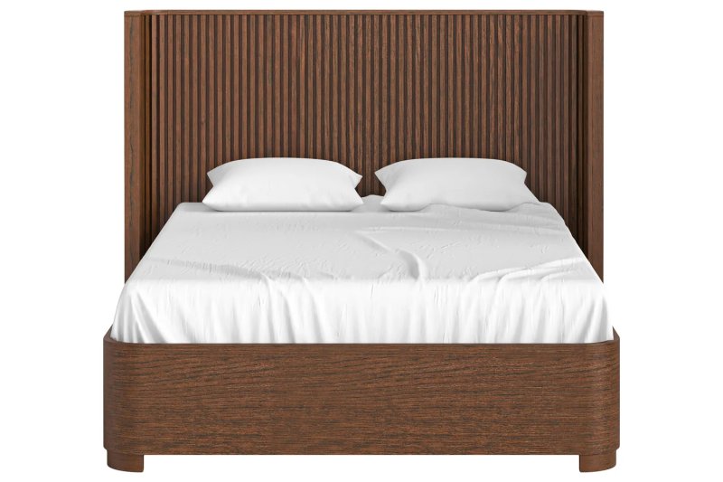 Soho Brown Oak Slatted Bed Frame - Shorwell | Furniture World
