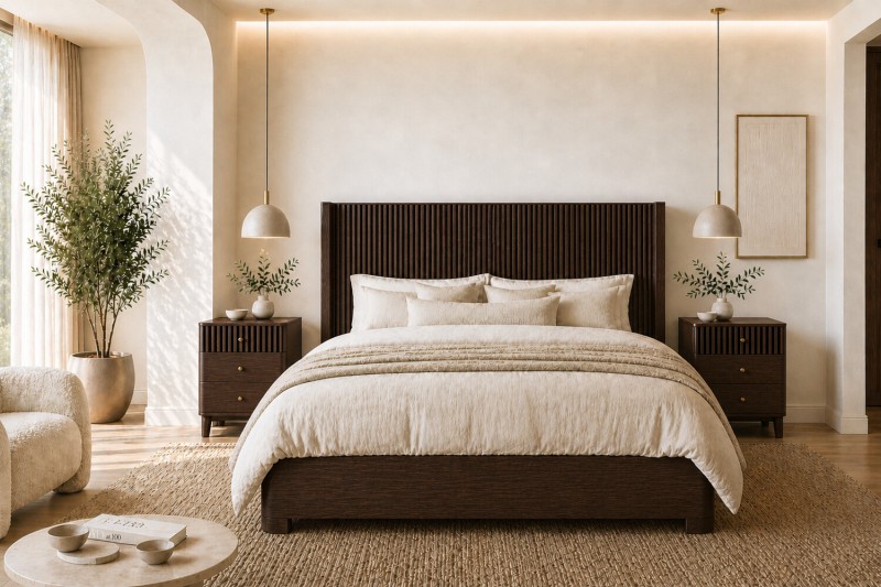 Soho Brown Oak Slatted Bed Frame Soho Brown Oak Slatted Bed Frame