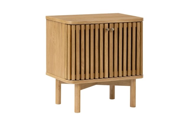 Soho Natural Oak Slatted Bedside Table Soho Natural Oak Slatted Bedside Table