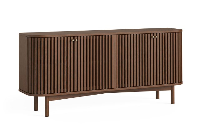 Soho Brown Oak Slatted Large Sideboard Soho Brown Oak Slatted Large Sideboard