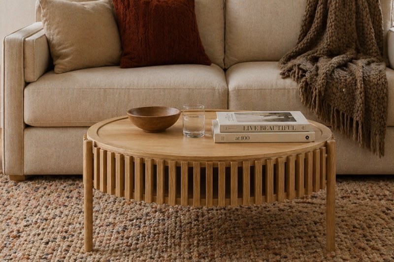 Soho Natural Oak Slatted Story Coffee Table Soho Natural Oak Slatted Story Coffee Table