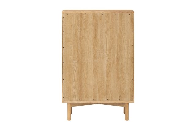 Soho Natural Oak Slatted Shoe Cabinet - Shorwell | Furniture World