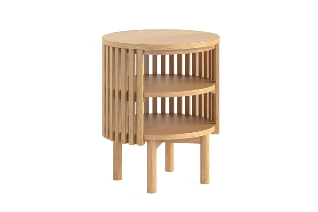Soho Natural Oak Slatted Open Side Table Soho Natural Oak Slatted Open Side Table