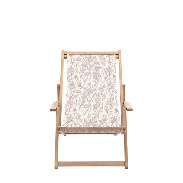 Gallery Direct Creta Deck Chair in Clay Flora Gallery Direct Creta Deck Chair in Clay Flora