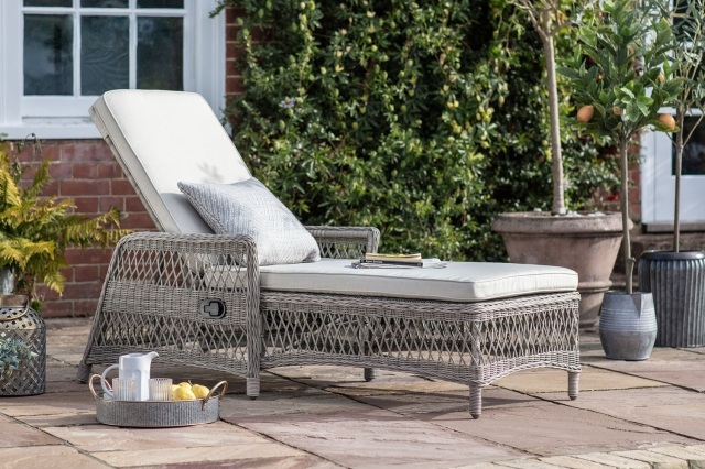 Gallery Direct Menton Outdoor Country Lounger Stone Gallery Direct Menton Outdoor Country Lounger Stone