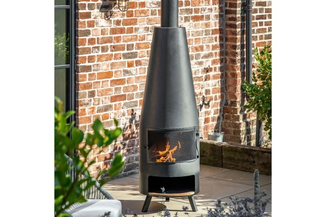 Gallery Direct Foligno Outdoor Chiminea with Pizza Shelf Gallery Direct Foligno Outdoor Chiminea with Pizza Shelf