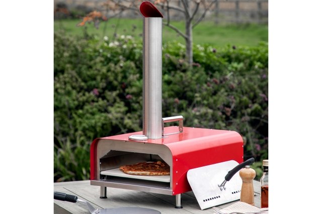 Gallery Direct Sassari Outdoor Pellet Pizza Oven Red Gallery Direct Sassari Outdoor Pellet Pizza Oven Red