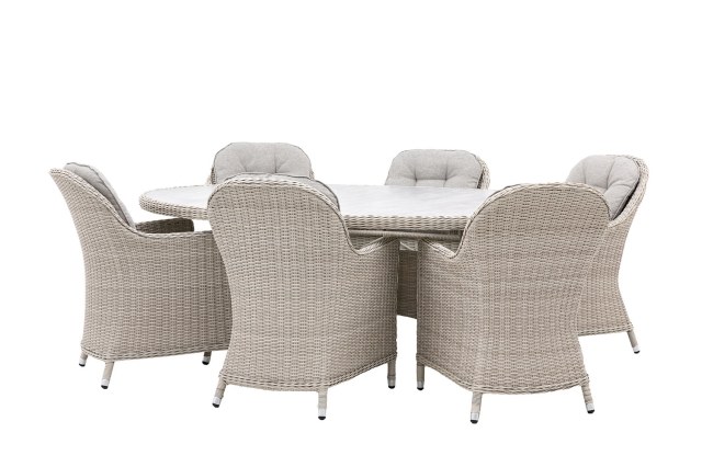 Gallery Direct Holton Outdoor Woven 6 Seater Oval Dining Set Gallery Direct Holton Outdoor Woven 6 Seater Oval Dining Set