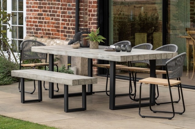 Gallery Direct Taranto Weathered 8 Seater Dining Table Gallery Direct Taranto Weathered 8 Seater Dining Table