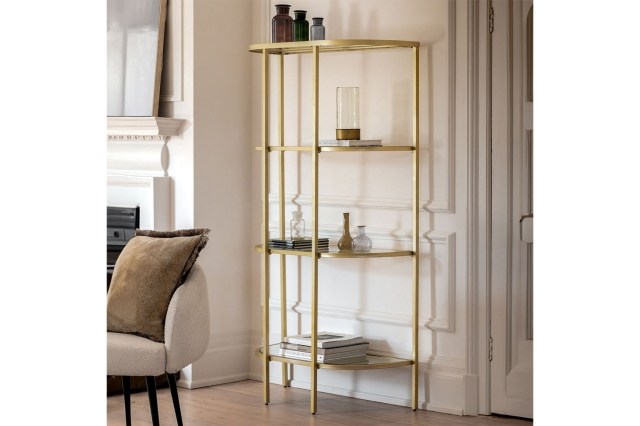 Gallery Direct Hudson Champagne Bookcase Display Unit Gallery Direct Hudson Champagne Bookcase Display Unit