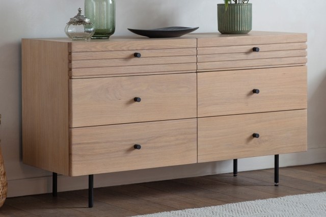 Gallery Direct Okayama Oak 6 Drawer Chest of Drawers Gallery Direct Okayama Oak 6 Drawer Chest of Drawers