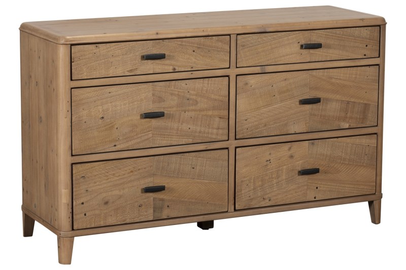 6ft long dresser wood drawers Magnolia 6 Drawer Tall Dresser, Amber Oak, 36.5", West Elm