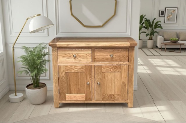 Largo Rustic Solid Oak Small Sideboard Largo Rustic Solid Oak Small Sideboard