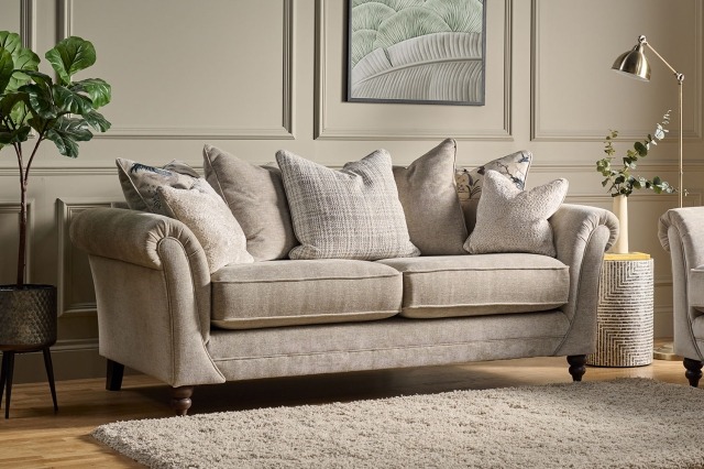 Dandy Fabric 3 Seater Sofa - Pillow Back Dandy Fabric 3 Seater Sofa - Pillow Back