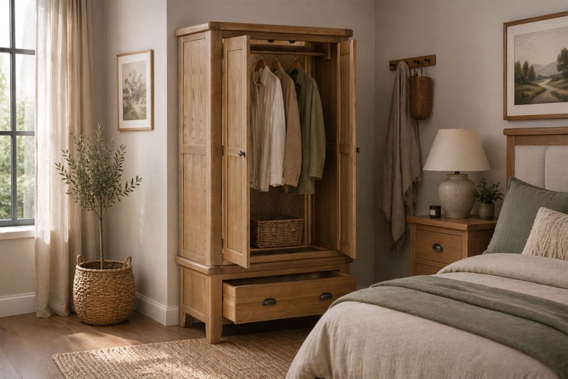 Tewkesbury Smoked Oak Double Wardrobe Tewkesbury Smoked Oak Double Wardrobe