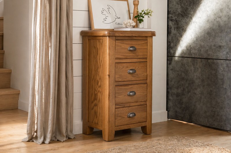 Tewkesbury Smoked Oak 4 Drawer Chest of Drawers Tewkesbury Smoked Oak 4 Drawer Chest of Drawers
