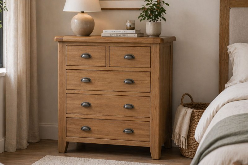 Tewkesbury Smoked Oak 5 Drawer Chest of Drawers Tewkesbury Smoked Oak 5 Drawer Chest of Drawers
