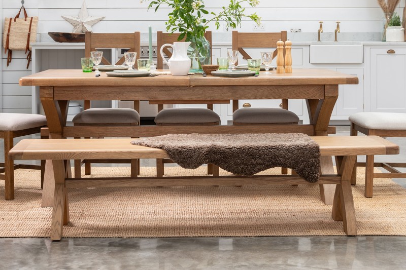 Tewkesbury Smoked Oak 200cm Dining Bench Tewkesbury Smoked Oak 200cm Dining Bench