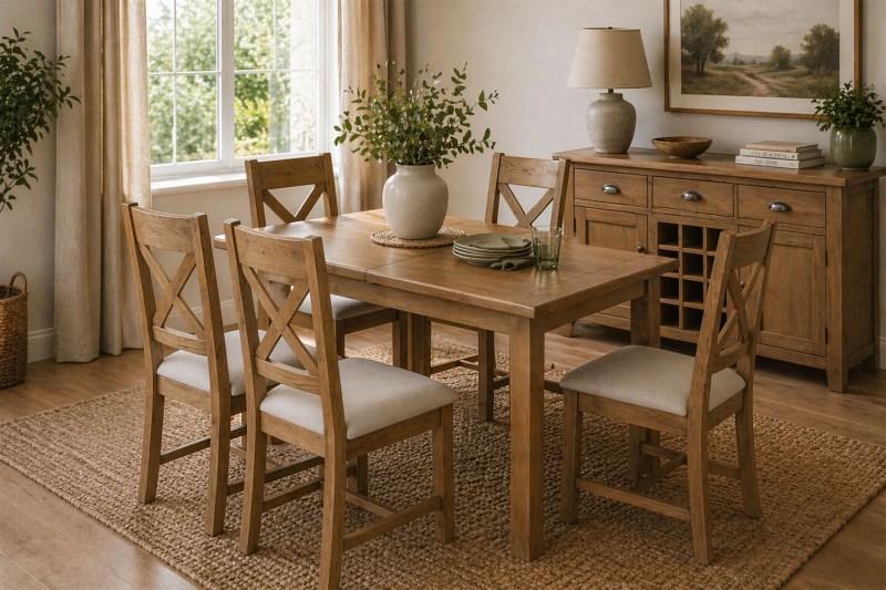 Tewkesbury Smoked Oak 130-180cm Extending Dining Table Tewkesbury Smoked Oak 130-180cm Extending Dining Table