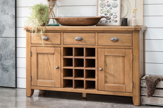 Tewkesbury Smoked Oak Wide Sideboard Tewkesbury Smoked Oak Wide Sideboard