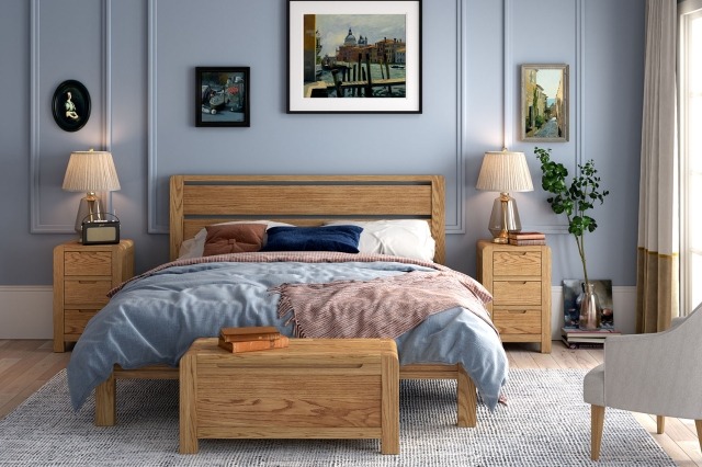Bergen Solid Oak Bed Frame Bergen Solid Oak Bed Frame