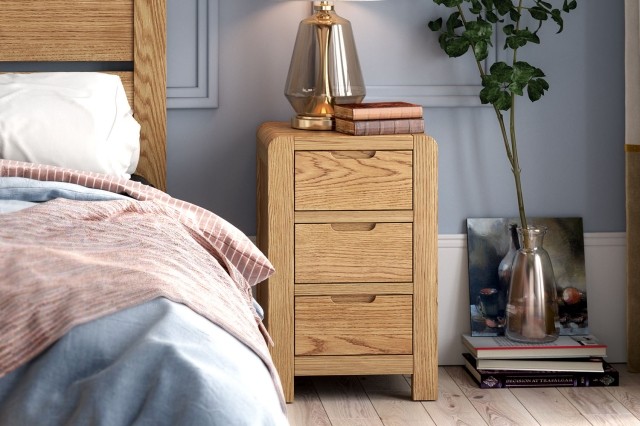 Bergen Solid Oak Bedside Table Bergen Solid Oak Bedside Table