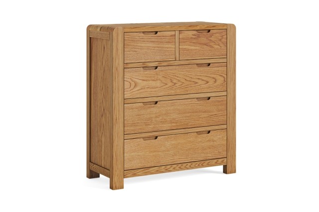 Bergen Solid Oak 2 Over 3 Chest of Drawers Bergen Solid Oak 2 Over 3 Chest of Drawers